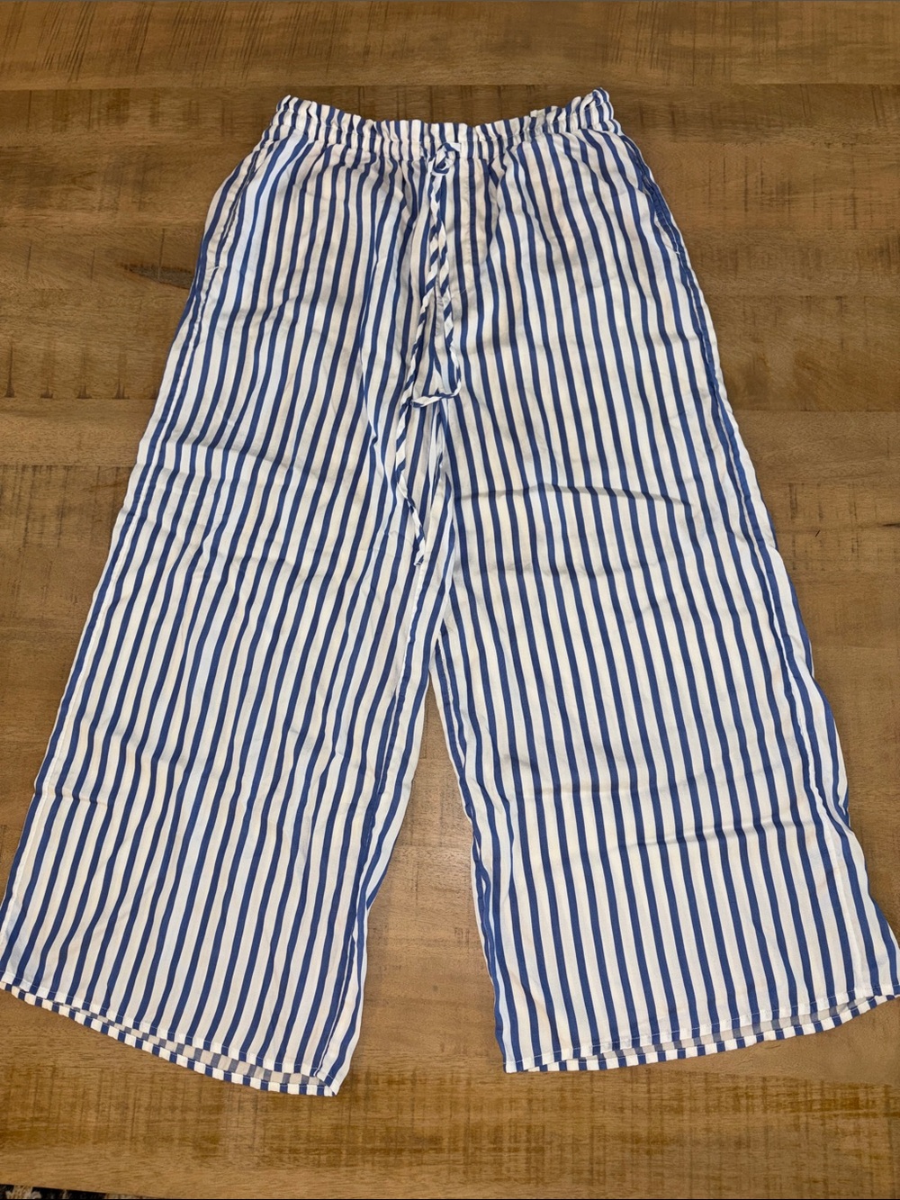 Bella Dahl Blue & White Two-Piece Set Button-Front L/S Shirt Top & Pants Medium - Picture 5 of 6